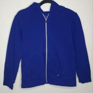 EUC Xersion Blue Long Sleeve Zip Up Hooded Jacket Sweatshirt (Size: M)